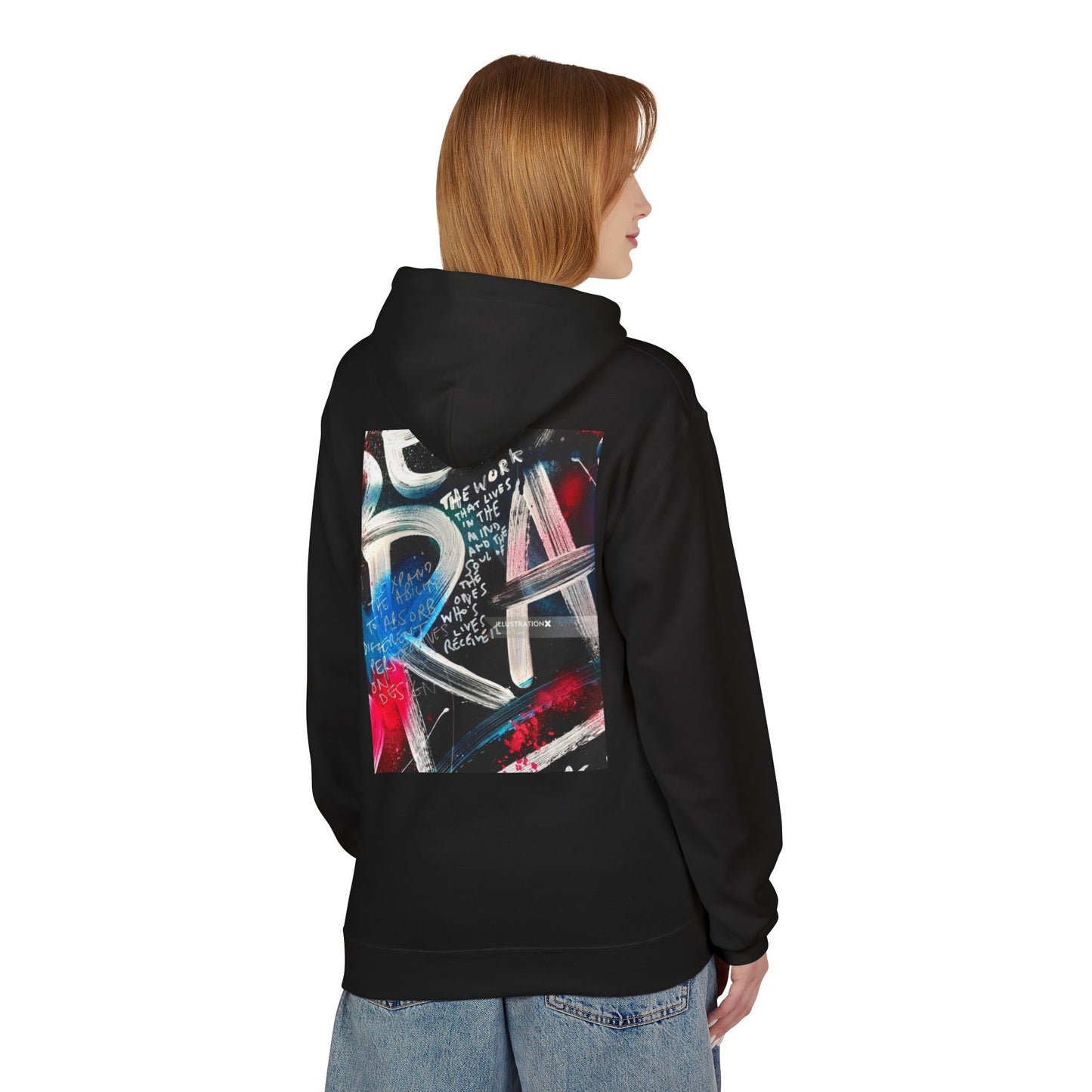 Unisex Midweight Softstyle Fleece Hoodie - Colorful Artistic Graffiti Design