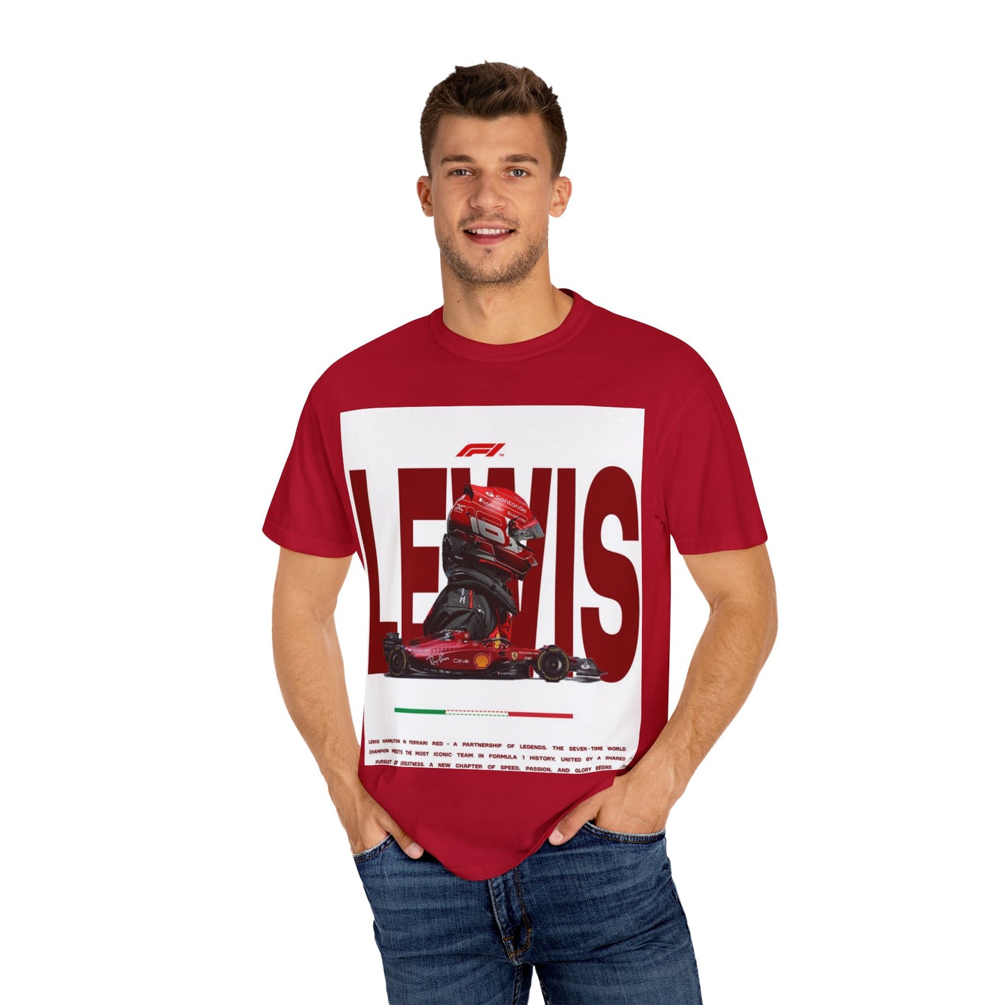 Lewis Hamilton F1 Unisex Garment-Dyed T-Shirt - Perfect for Racing Fans