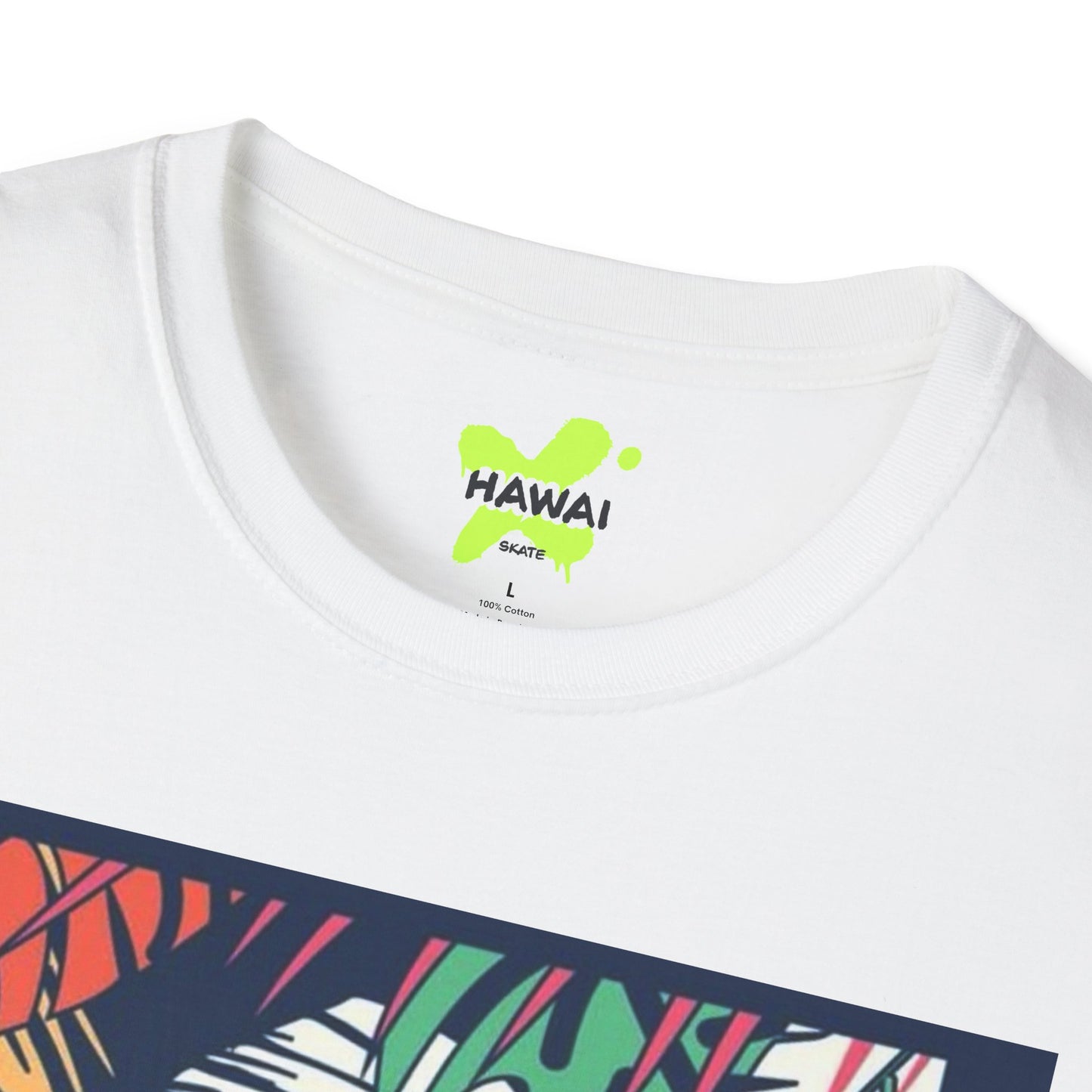 Hawaii Themed Unisex Softstyle T-Shirt | Tropical Vibes Tee