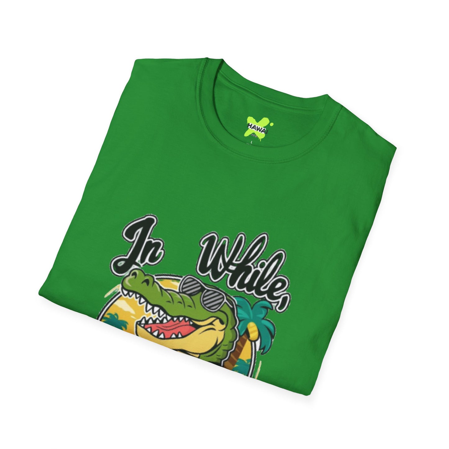 In Wild Crocodile Unisex Softstyle T-Shirt - Fun Graphic Tee for Animal Lovers