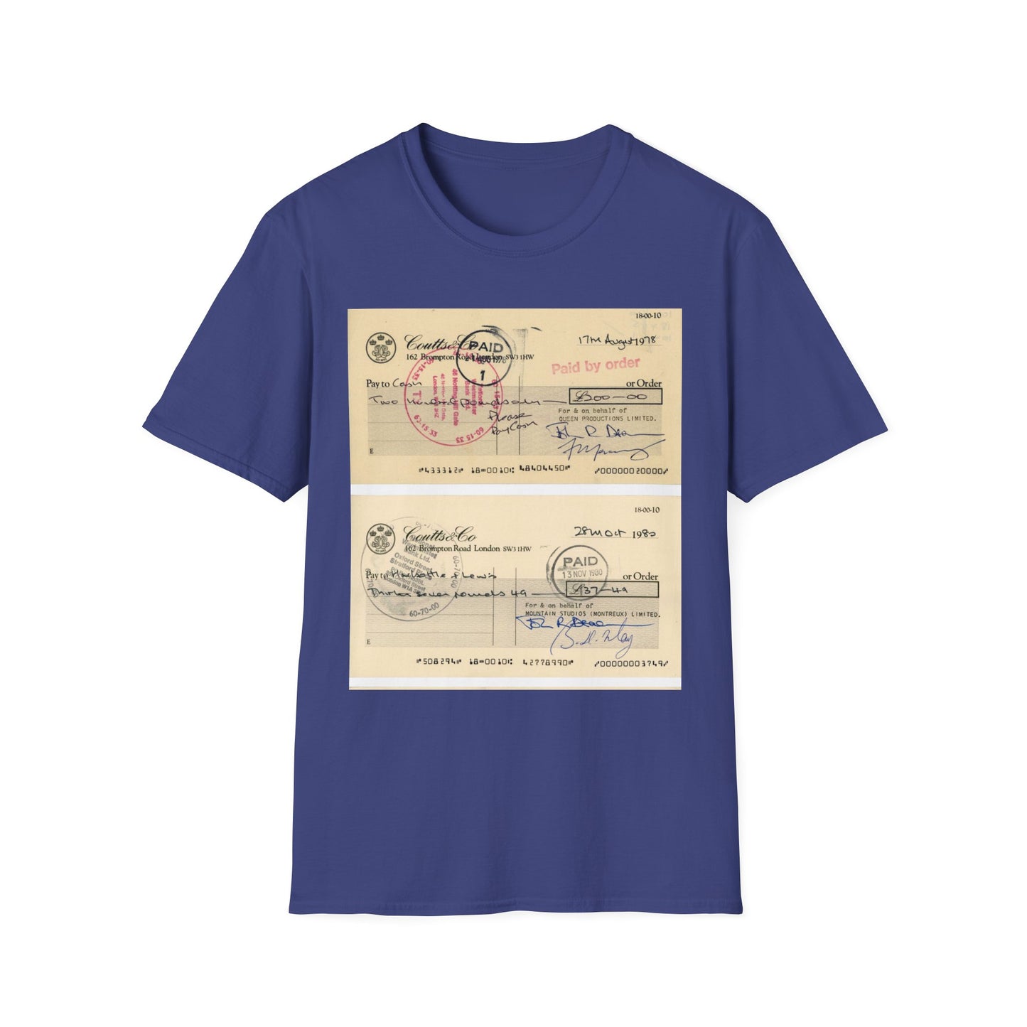 Vintage Document Unisex Softstyle T-Shirt - Paid Graphic Tee