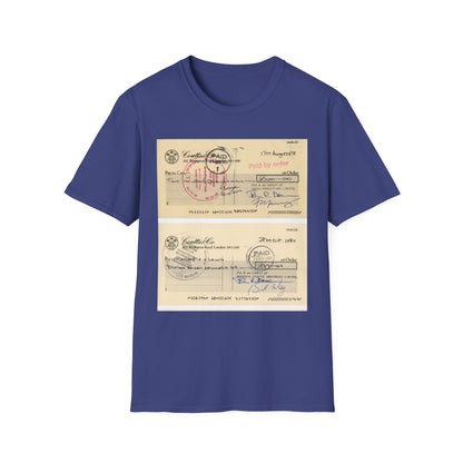 Vintage Document Unisex Softstyle T-Shirt - Paid Graphic Tee