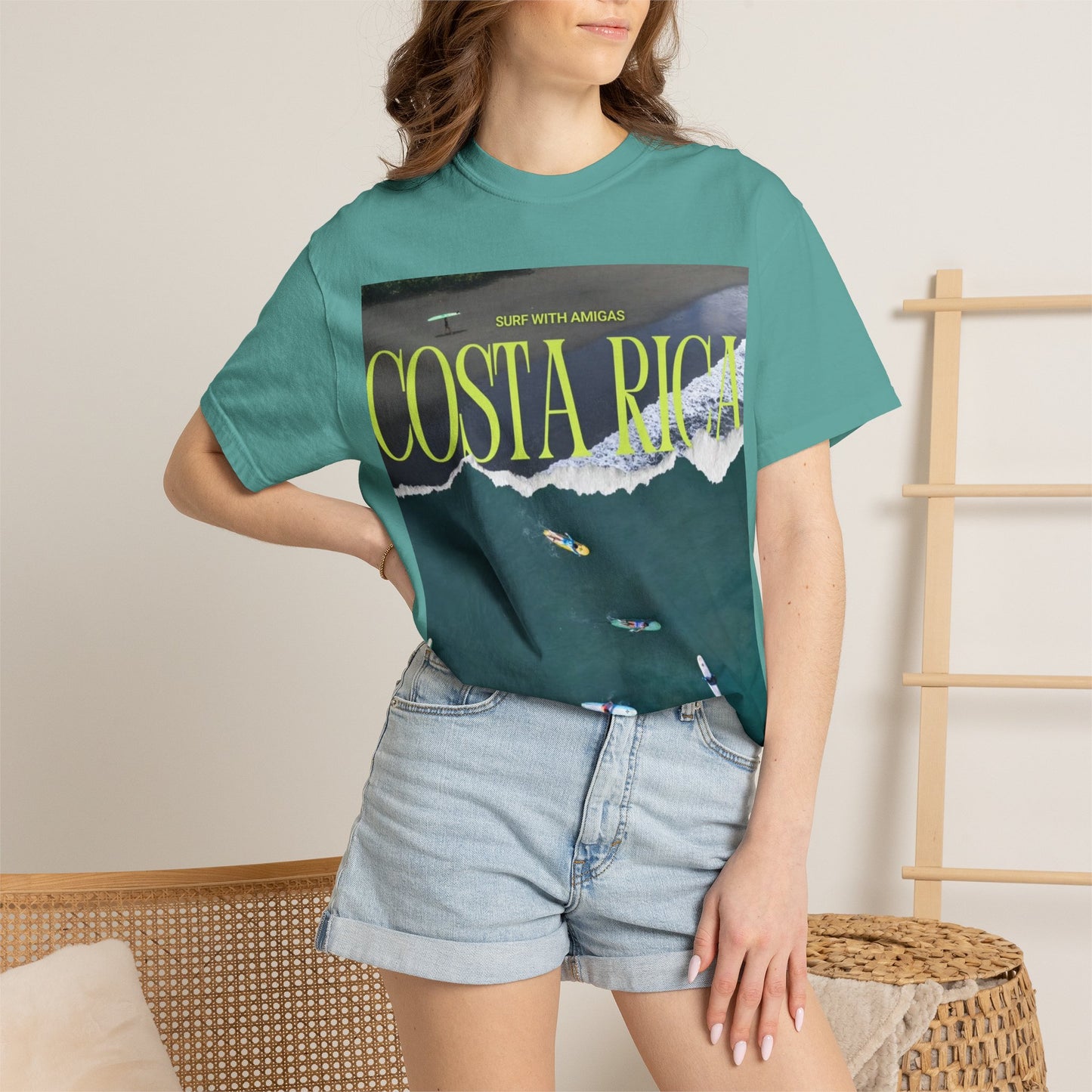 Costa Rica Surf T-Shirt — Aerial Wave & Surfers Graphic Tee