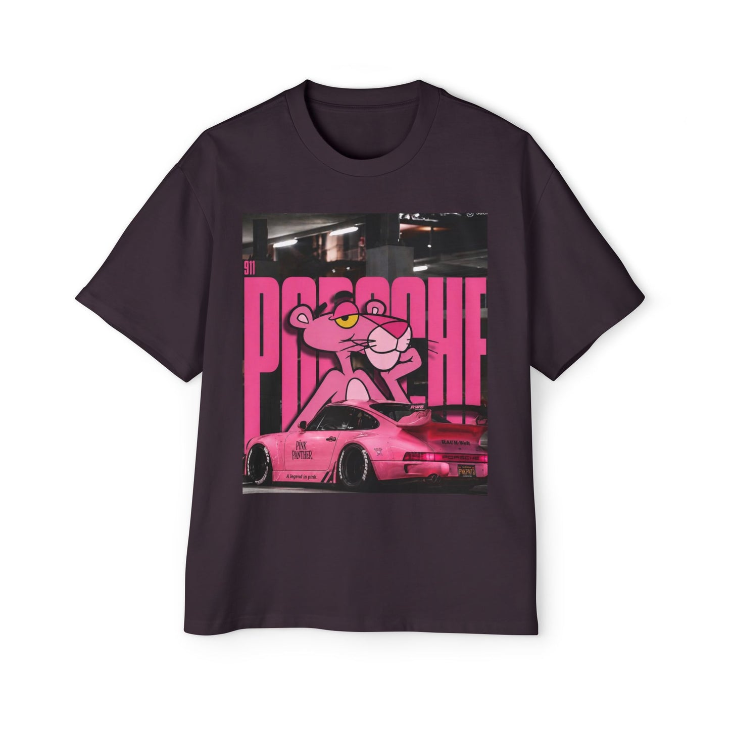 Pink Panther Streetwear Tee — Retro Racing Graphic Shirt