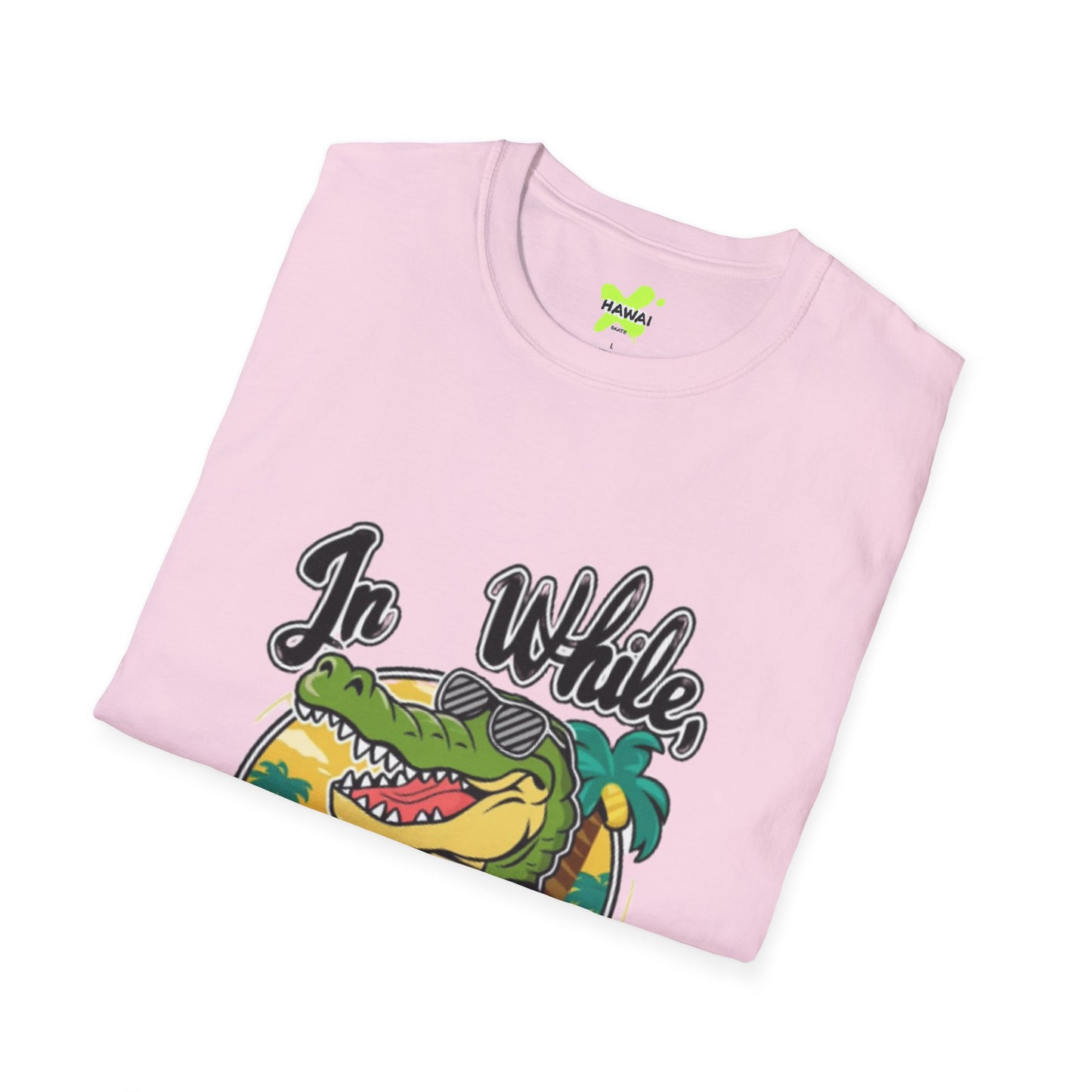 In Wild Crocodile Unisex Softstyle T-Shirt - Fun Graphic Tee for Animal Lovers