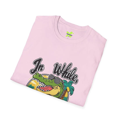 In Wild Crocodile Unisex Softstyle T-Shirt - Fun Graphic Tee for Animal Lovers