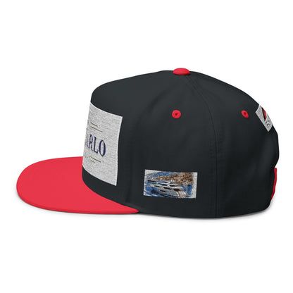 Monte Carlo Monaco Embroidered Flat Bill Cap