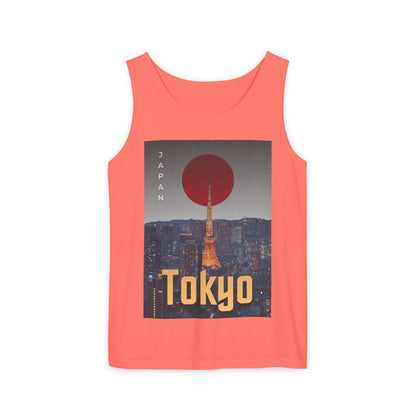 Tokyo Vintage Poster Tank — Japan Cityscape Graphic Tank Top