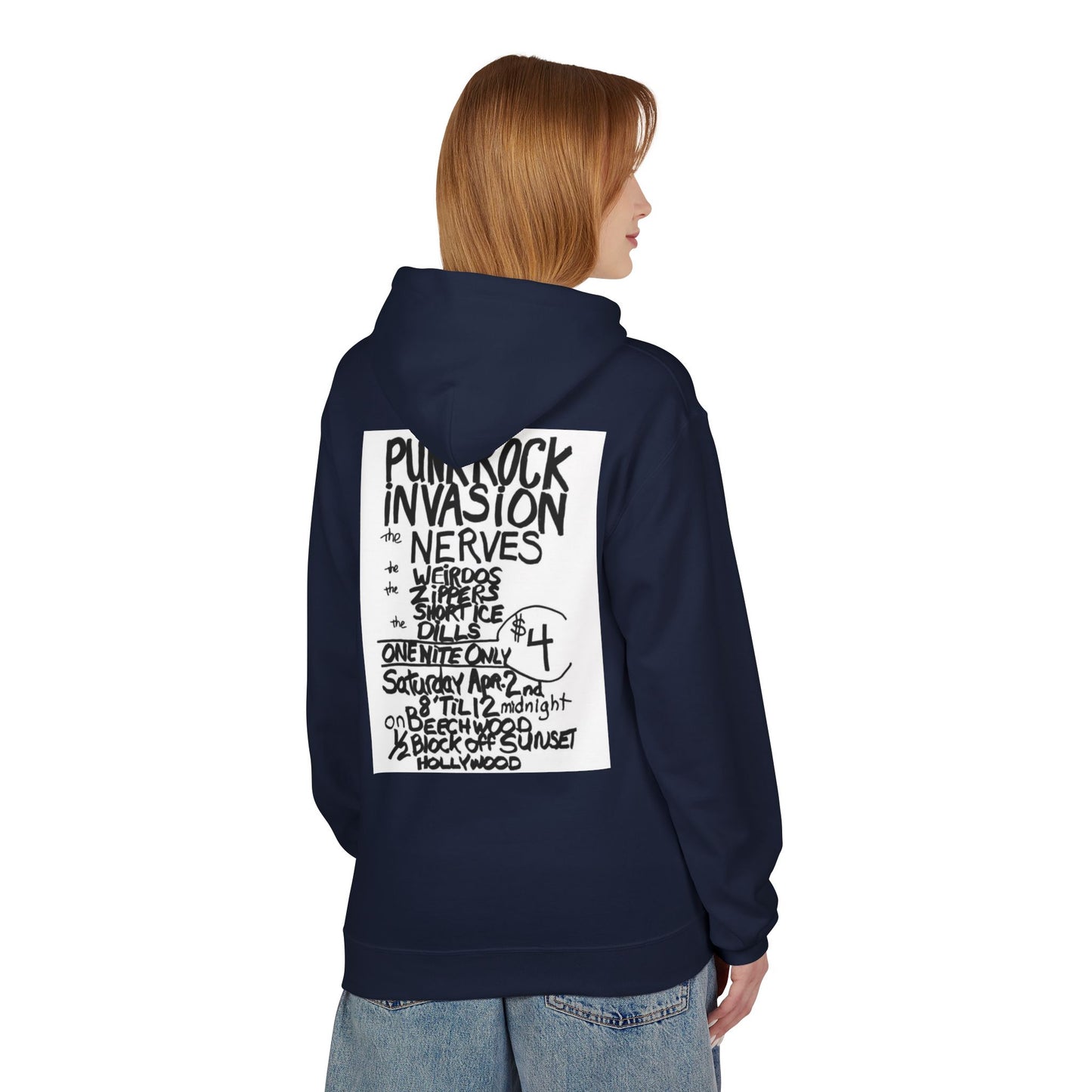 Unisex Punk Rock Fleece Hoodie - Softstyle, Cozy, Perfect for Concerts