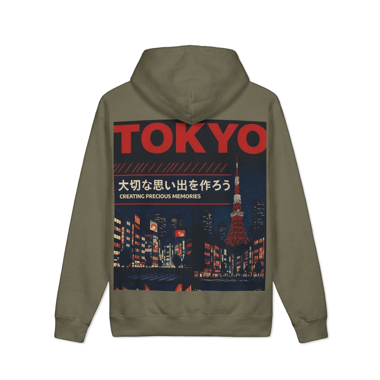 Tokyo Nightscape Hoodie — 'Creating Precious Memories' Japanese Cityscape Pullover