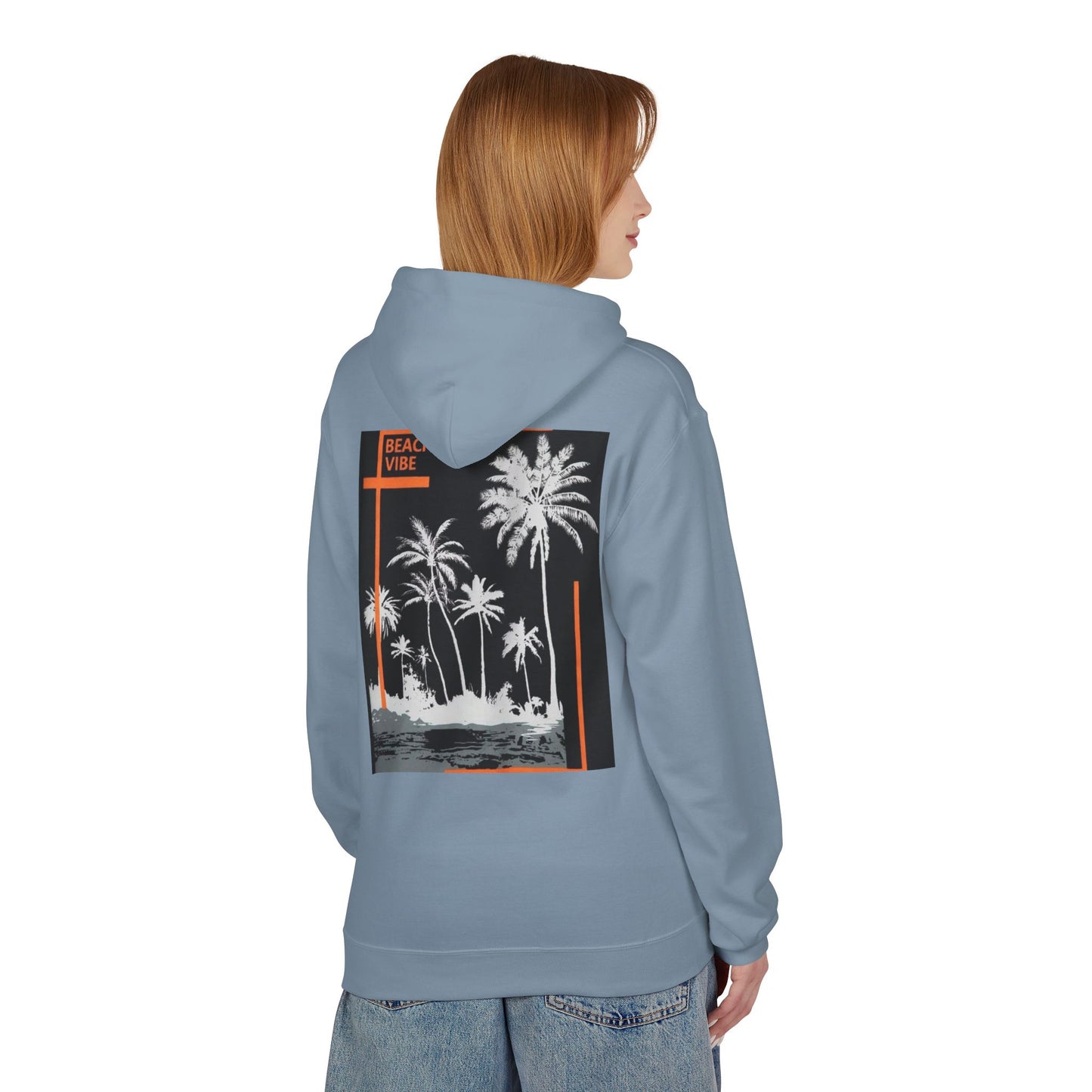 Beach Vibe Unisex Fleece Hoodie, Summer Fashion, Casual Wear, Gift for Her/Him, Cozy Lifestyle, Chill Out Apparel