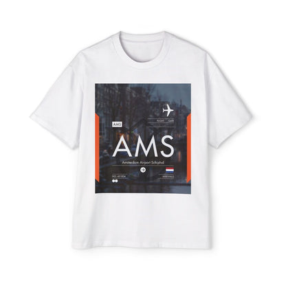 AMS Amsterdam Airport Tee — Travel-Inspired Graphic T-Shirt