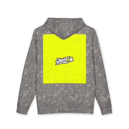 Realist Ghost Hoodie — Neon Yellow Graphic Pullover