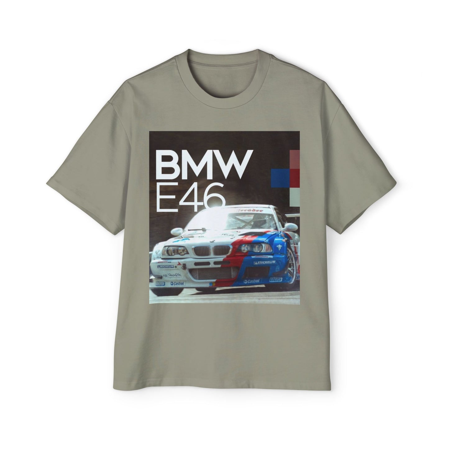 BMW E46 Racing Tee — Mens Oversized Car Graphic T-Shirt