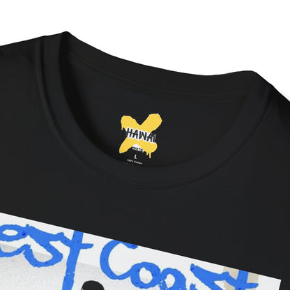 Vintage West Coast Graphic T-Shirt, Casual Tee, Summer Top, Gift for Travelers, Coastal Vibes Wear, Beach Day Shirt