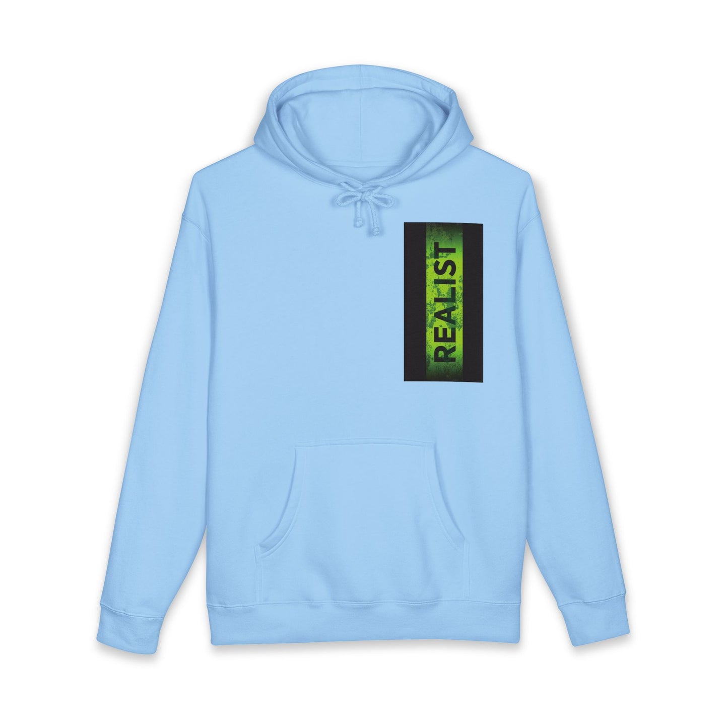 Realist Ghost Hoodie — Neon Yellow Graphic Pullover