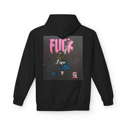Street Art Inspired Unisex Fleece Hoodie - Bold Design for Creative Souls