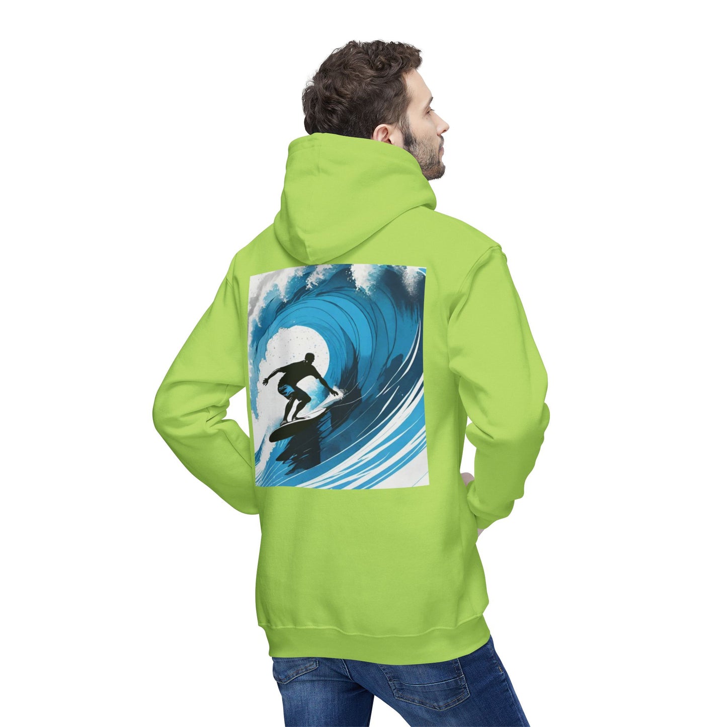 Surfing Wave Unisex Hoodie - Made in US