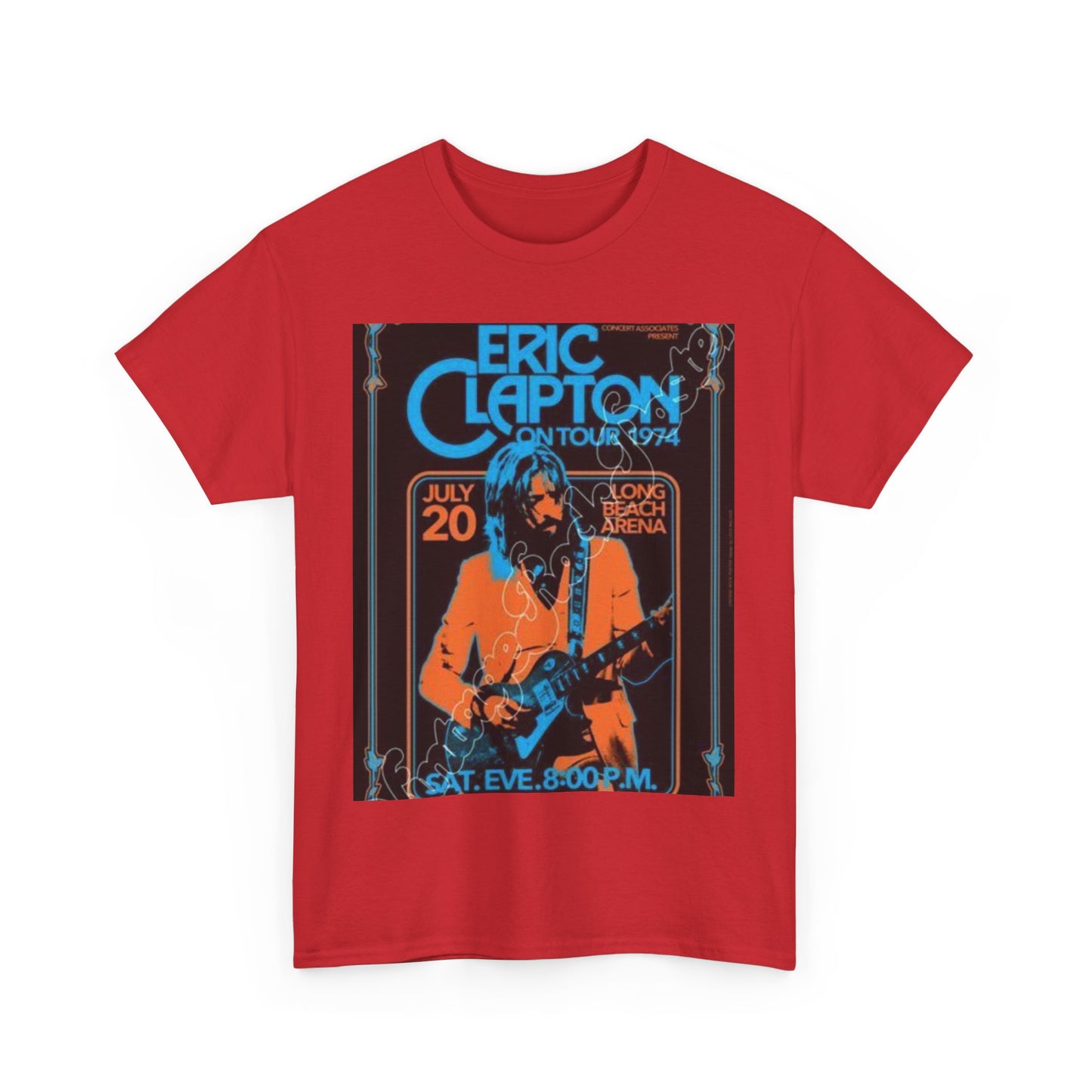 Eric Clapton Vintage Concert Tee, Music Lover Gift, 70s Tour T-Shirt, Rock and Roll Apparel, Retro Graphic Tee, Unisex Style