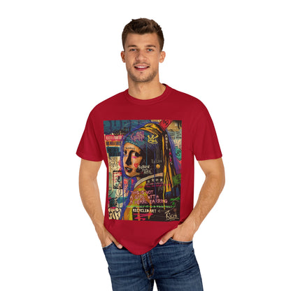 Artistic Unisex Garment-Dyed T-shirt - 'This Is Not a Girl with Great Hair' Design