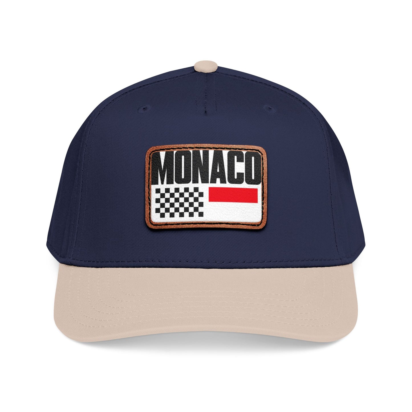 Monaco Leather Patch Baseball Cap – Vintage Racing Flag Hat