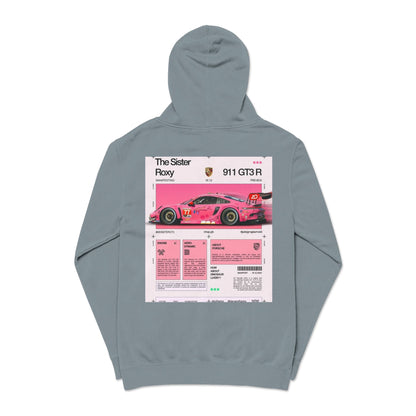 Pigment-Dyed Hoodie — Retro Racing Car Graphic ("911 GT3R")