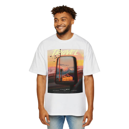 Travel Sunset Tee — Retro Roadside Mirror Graphic T-Shirt