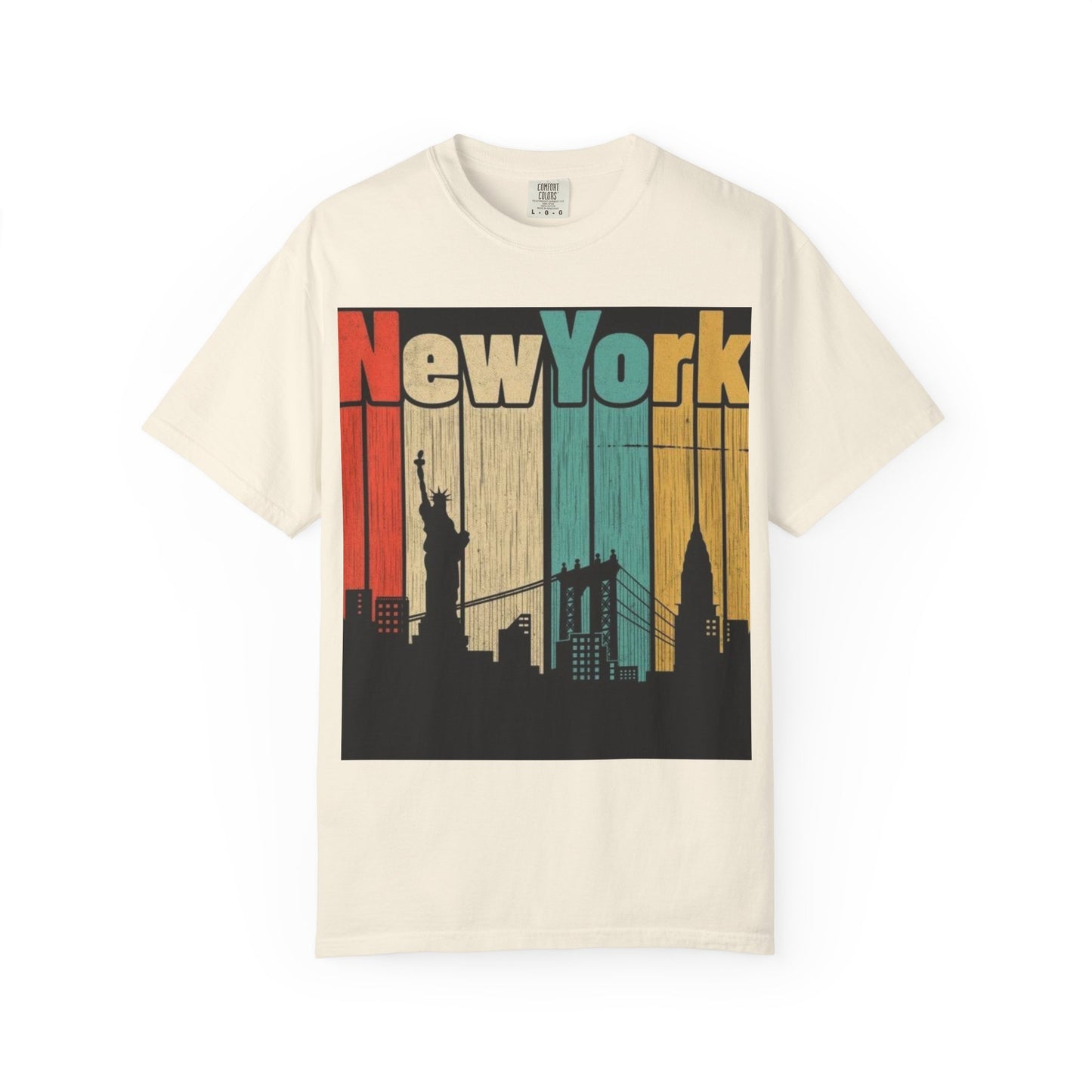 New York Skyline Graphic Tee | Unisex Vintage T-Shirt | Perfect for Travelers, Souvenir, NYC Lovers, Casual Wear, Gifts