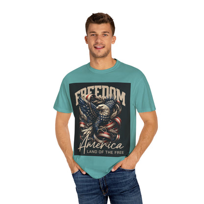 Patriotic Eagle T-Shirt, Freedom Apparel, American Pride Tee, Fourth of July Gift, Vintage Style Shirt