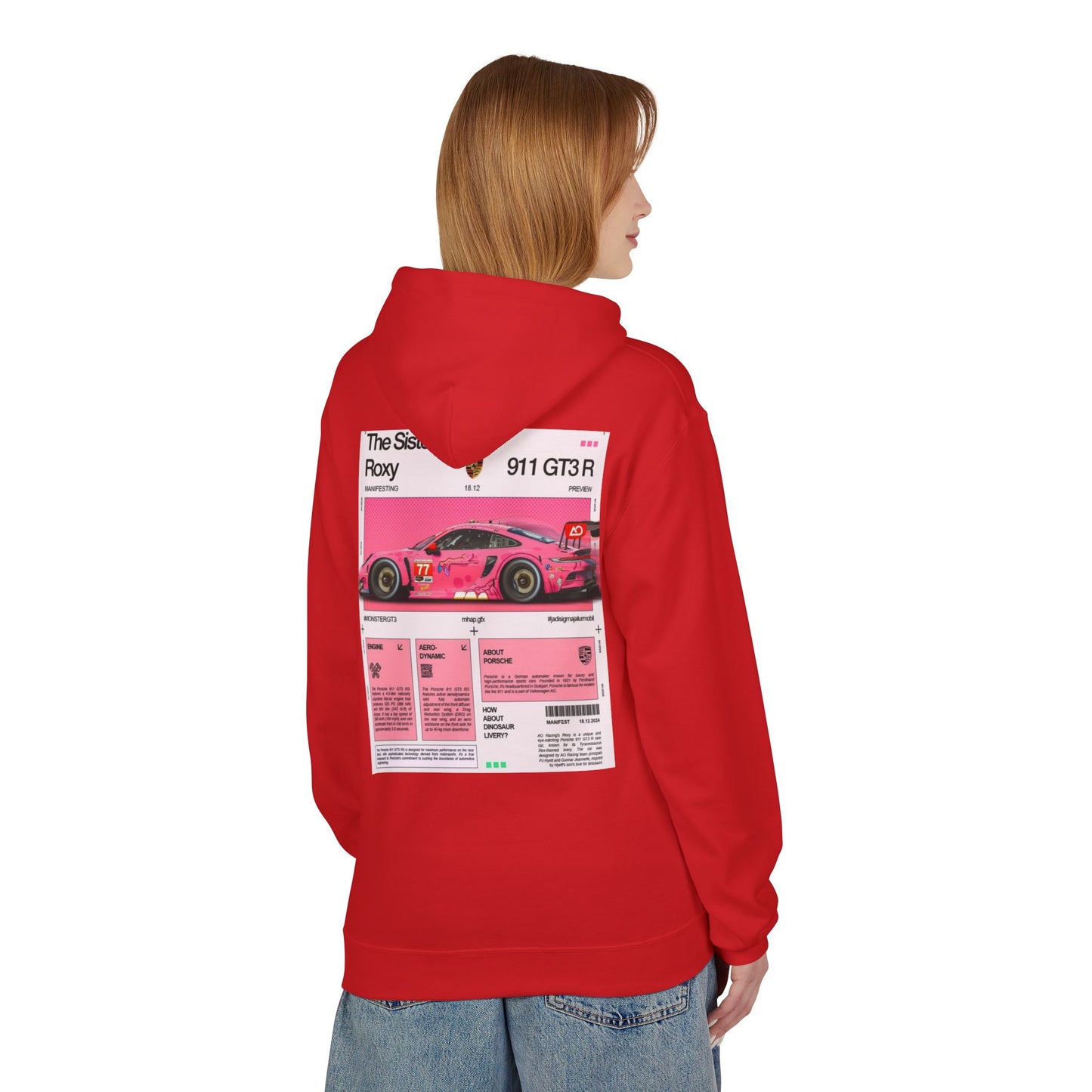 Racing-Inspired Unisex Fleece Hoodie - The Sister Roxy Design