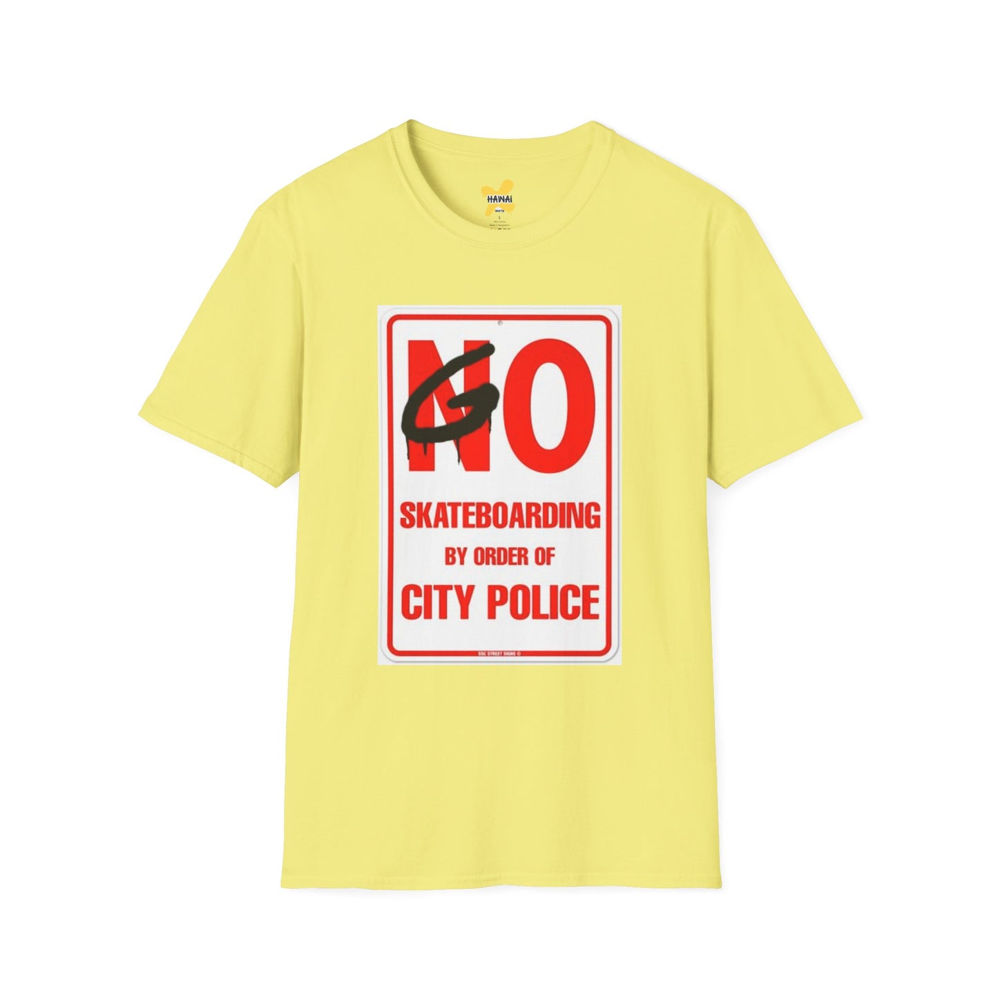 No Skateboarding Funny Unisex T-Shirt - City Police Sign Design