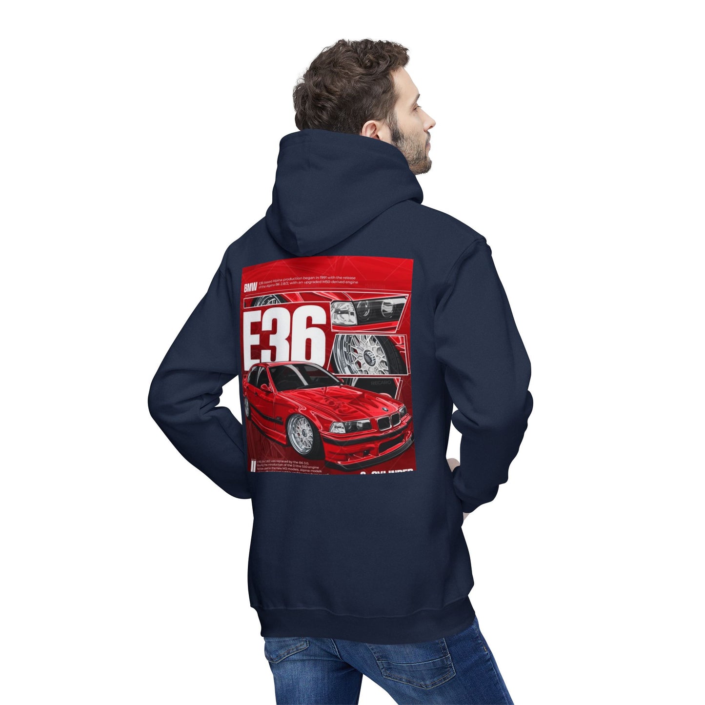 BMW E36 Unisex Hoodie, Car Lovers Gift, Automotive Sweatshirt, Made in USA Apparel, Cool Streetwear Design, Perfect for Car Shows