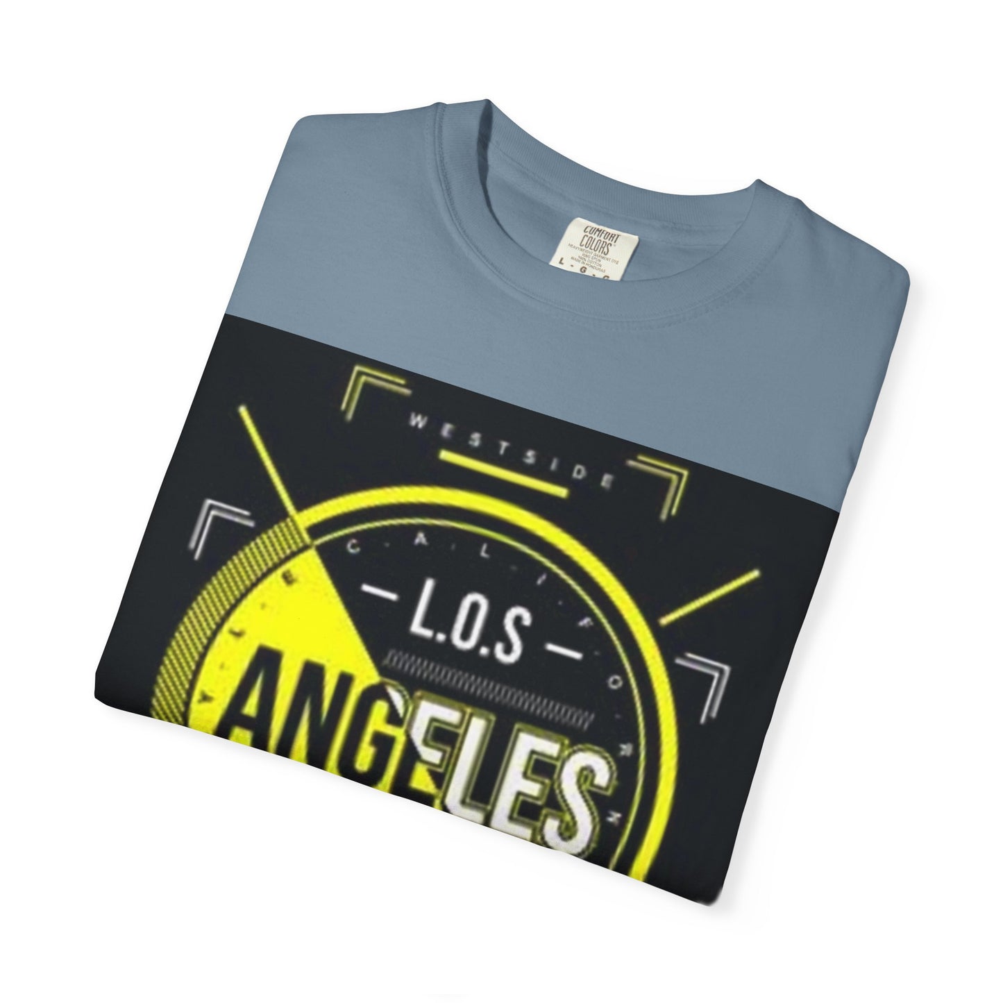 Unisex Garment-Dyed T-Shirt with Automotive Wheel Design