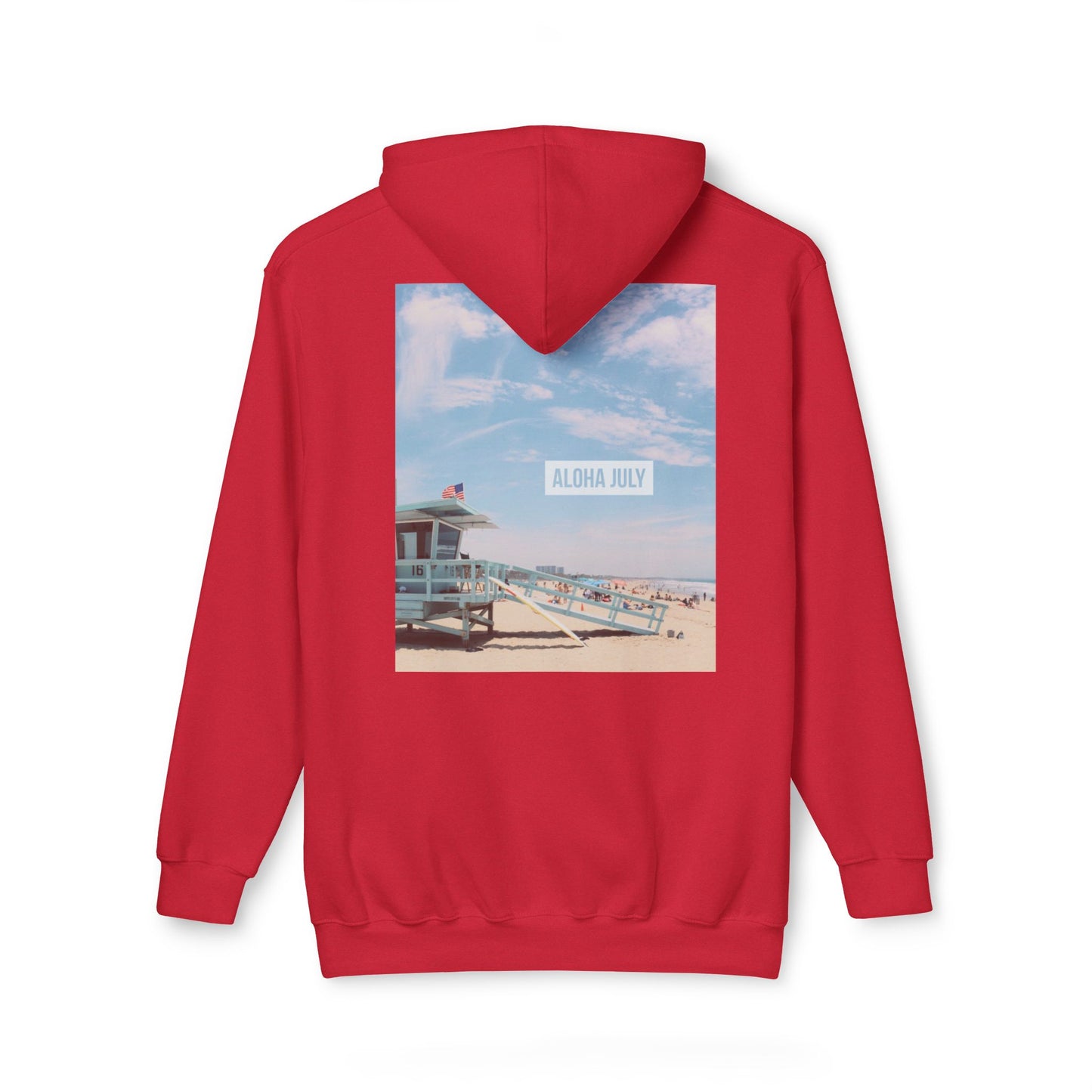Aloha July Unisex Hooded Sweatshirt - Beach Vibes, Made in USA