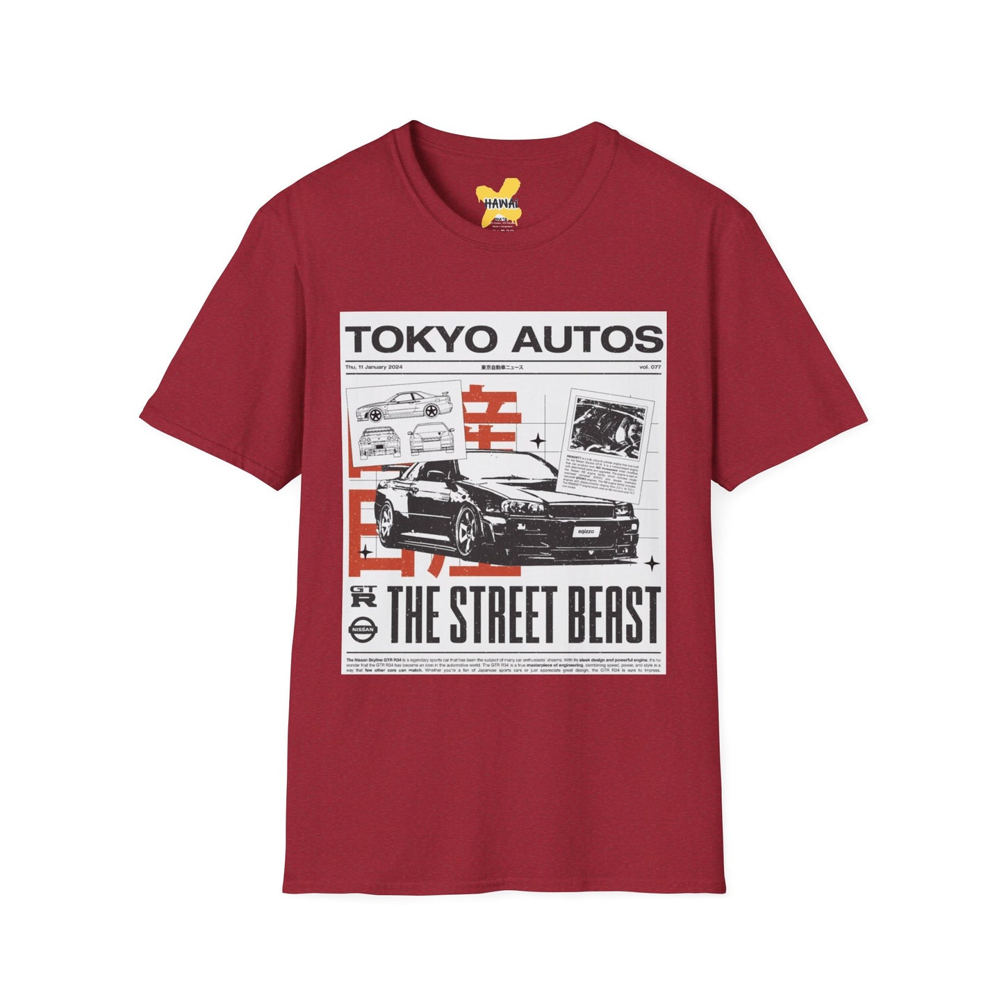 Tokyo Autos Street Beast T-Shirt, Unisex Graphic Tee, Car Enthusiast Gift, Casual Streetwear, Automotive Fashion, Birthday Gift