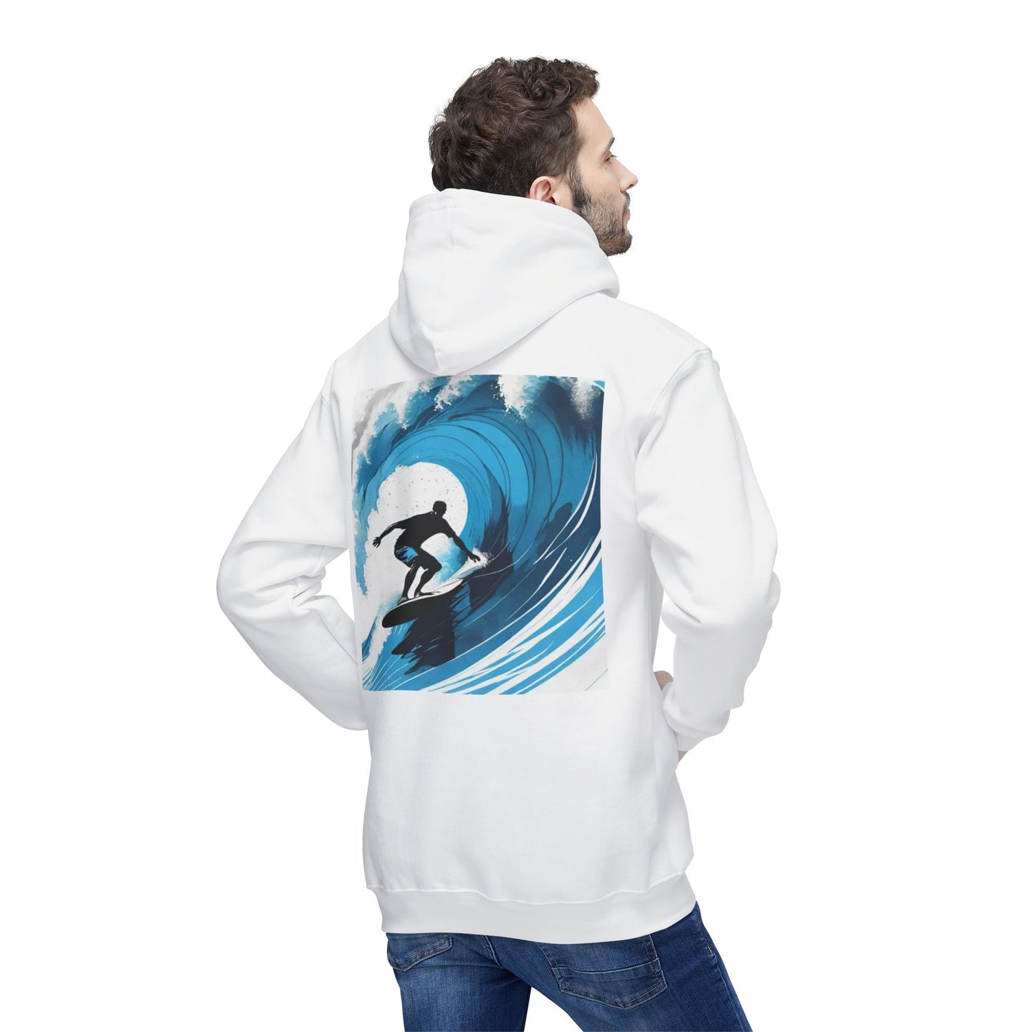 Surfing Wave Unisex Hoodie - Made in US