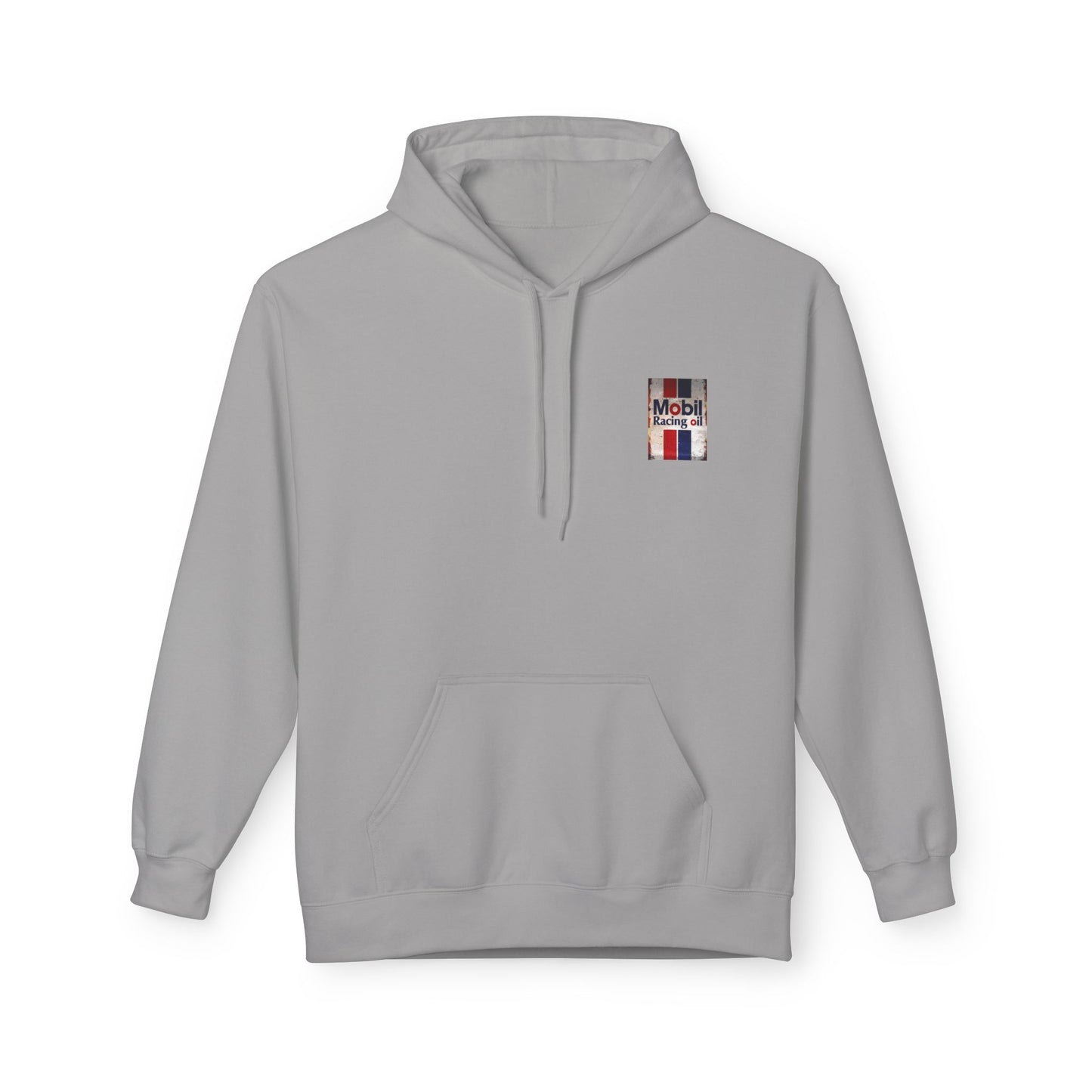 Retro Mobil Racing Oil Fleece Hoodie for Motorsport Enthusiasts
