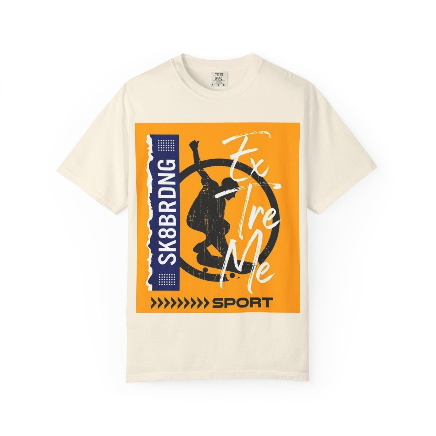 Sporty Graphic Tee for Skaters, Unisex Garment-Dyed T-shirt, Skateboarding Apparel, Casual Wear, Gift for Sport Lovers, Urban Fashion