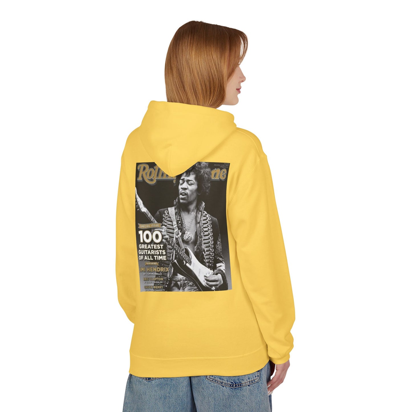 Jimi Hendrix Tribute Fleece Hoodie - Unisex Midweight Softstyle