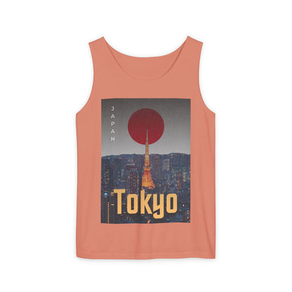 Tokyo Vintage Poster Tank — Japan Cityscape Graphic Tank Top