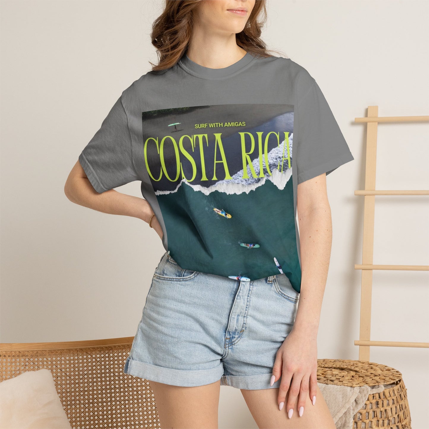 Costa Rica Surf T-Shirt — Aerial Wave & Surfers Graphic Tee