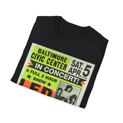 Retro Concert Tee - Led Zeppelin Vintage Style T-Shirt, Music Lovers Gift, Unisex Graphic Tee, Nostalgic Band Shirt, Rock Concert Wear