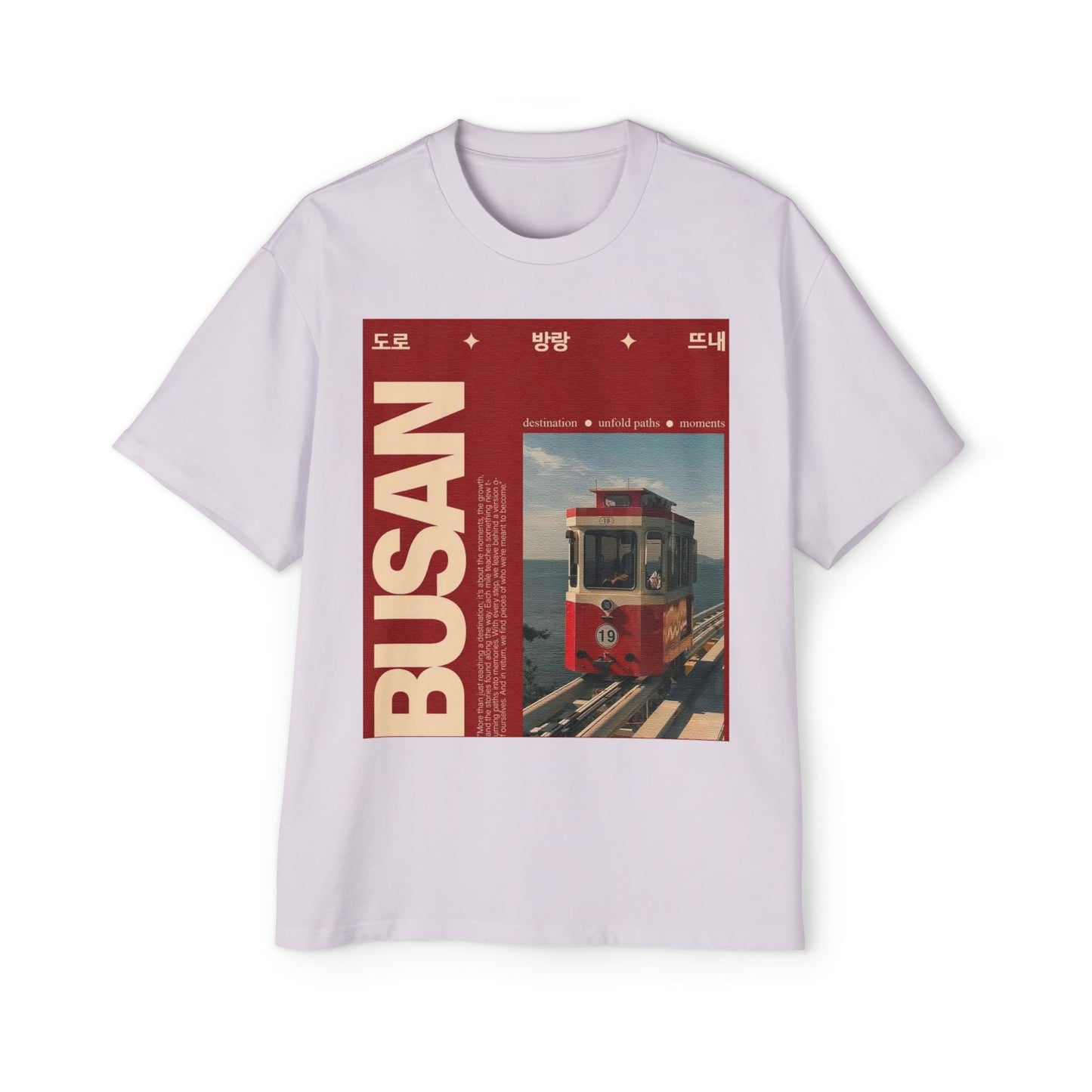 Busan Tram Retro Graphic Tee — Vintage Korea Travel T‑Shirt