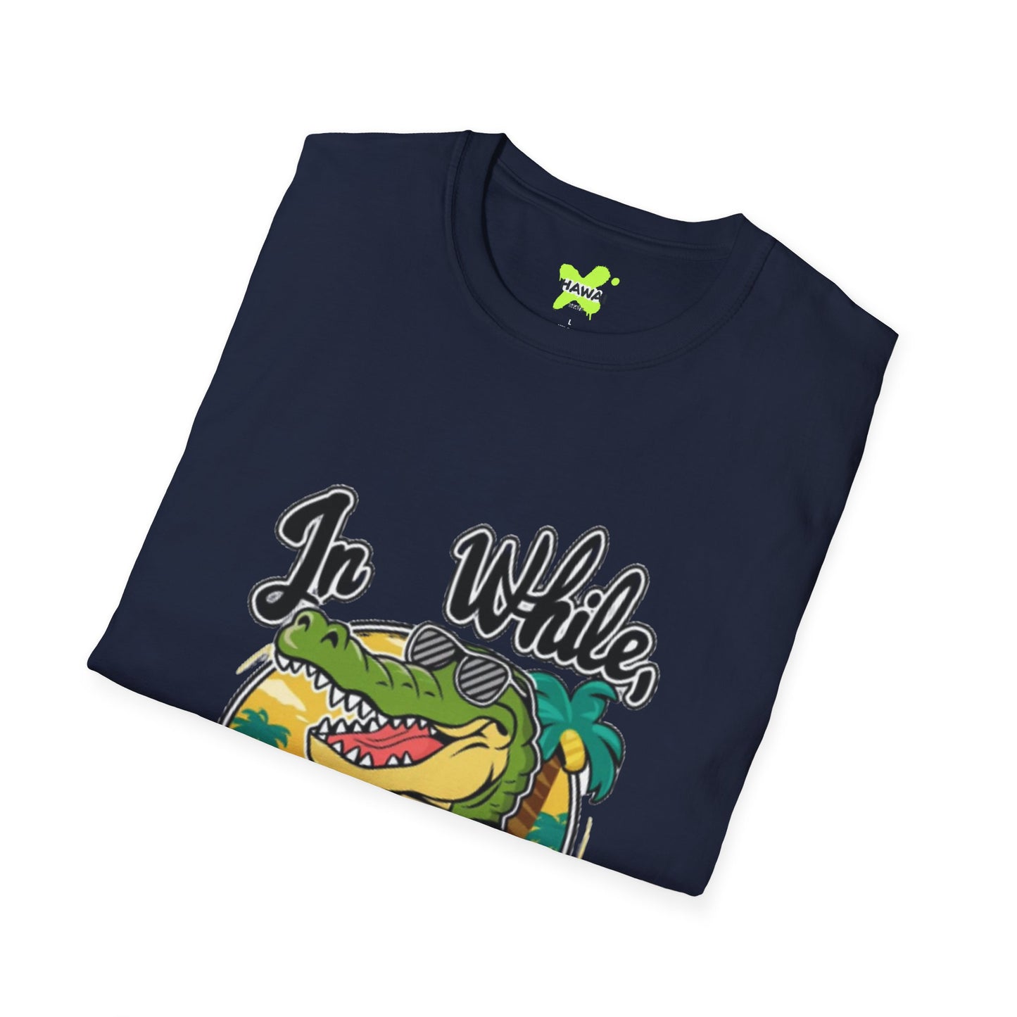 In Wild Crocodile Unisex Softstyle T-Shirt - Fun Graphic Tee for Animal Lovers