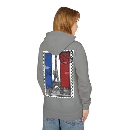 Paris Postcard Lightweight Hoodie for Travelers