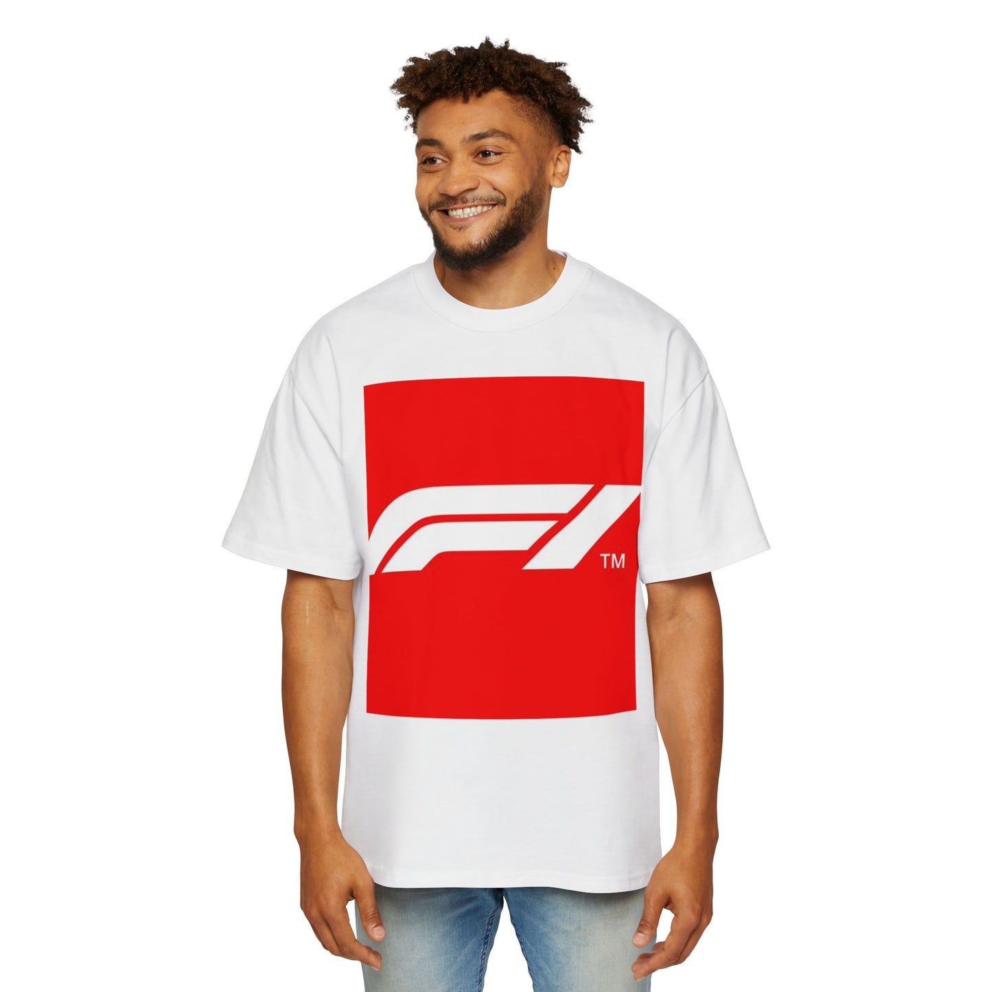 Racing Graphic Tee — Bold Red F1 Logo Shirt
