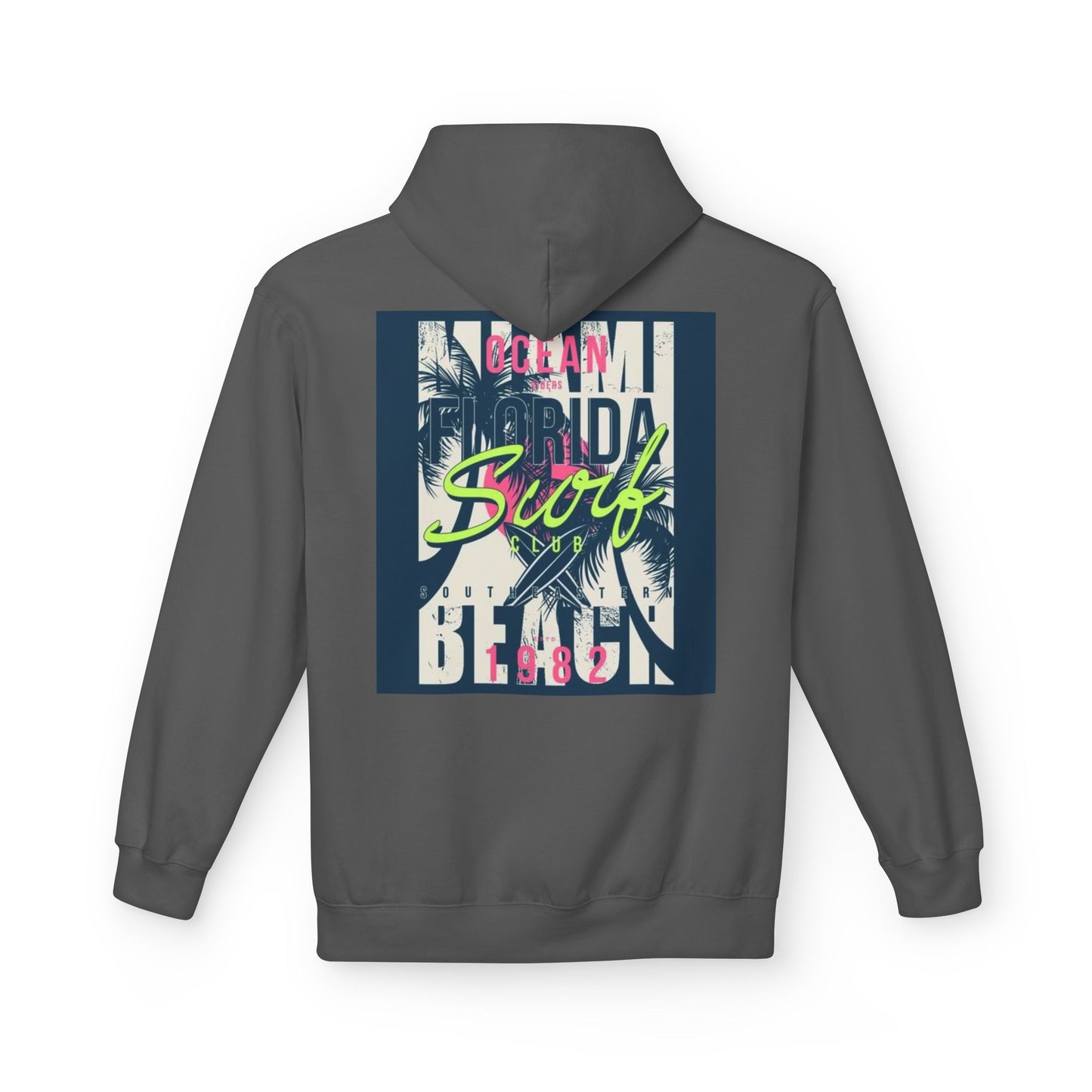 Retro Florida Beach Hoodie - Unisex Softstyle Fleece for Summer Vibes