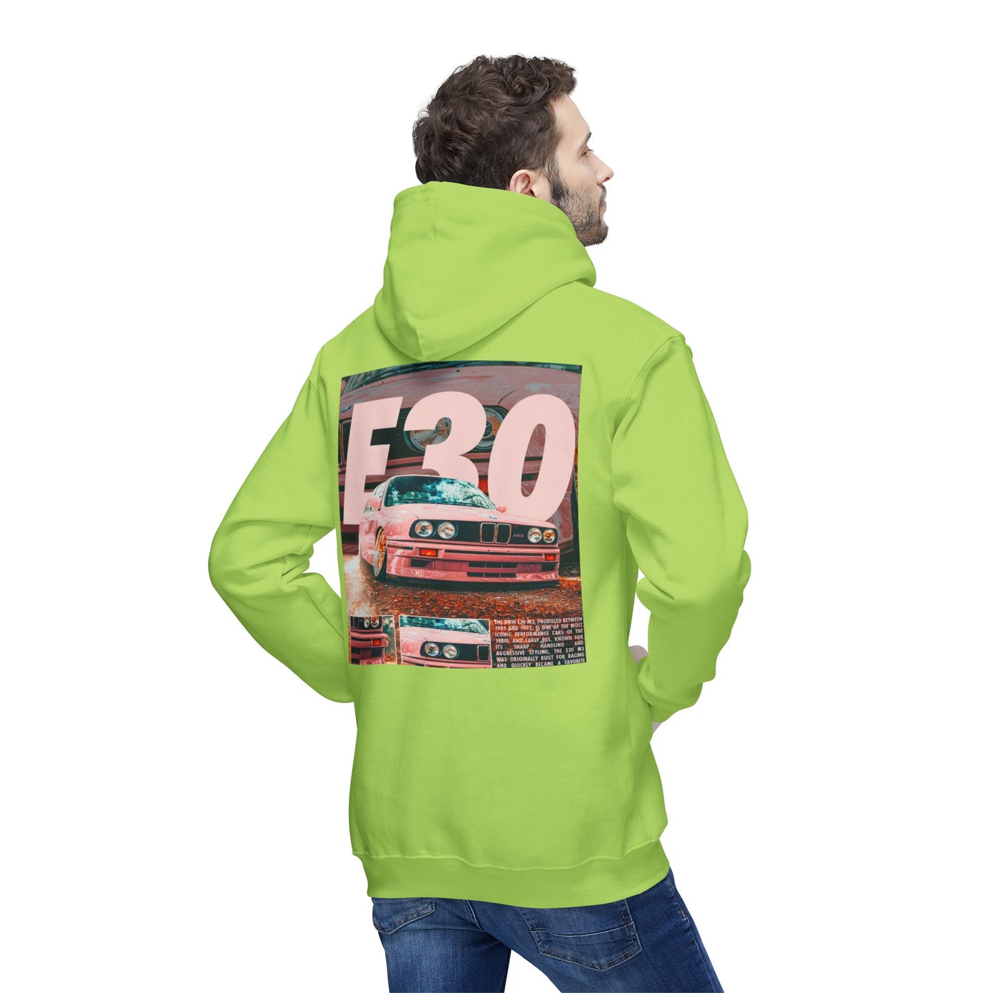 E30 Vintage Car Unisex Hooded Sweatshirt - Casual Comfort for Car Enthusiasts