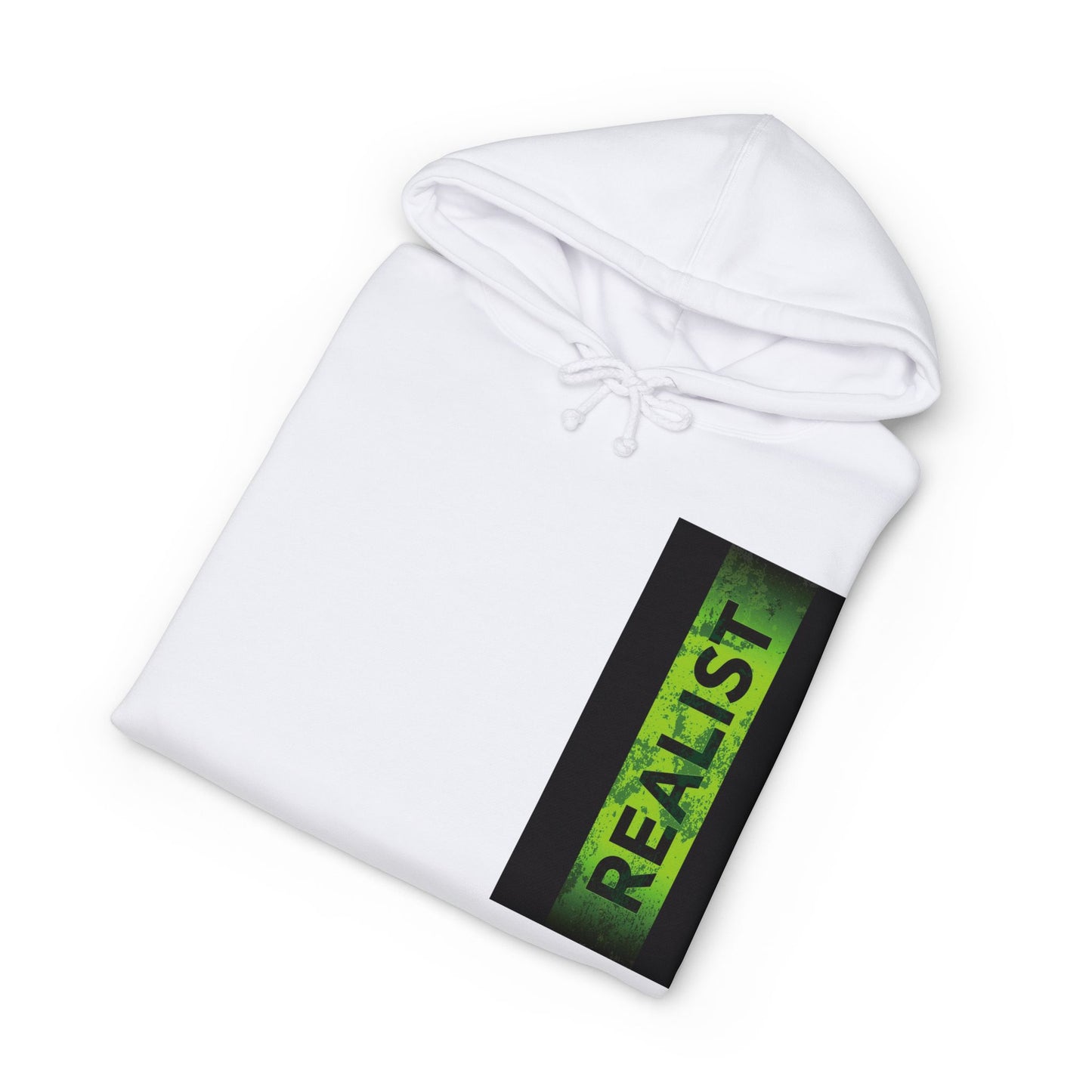Realist Ghost Hoodie — Neon Yellow Graphic Pullover