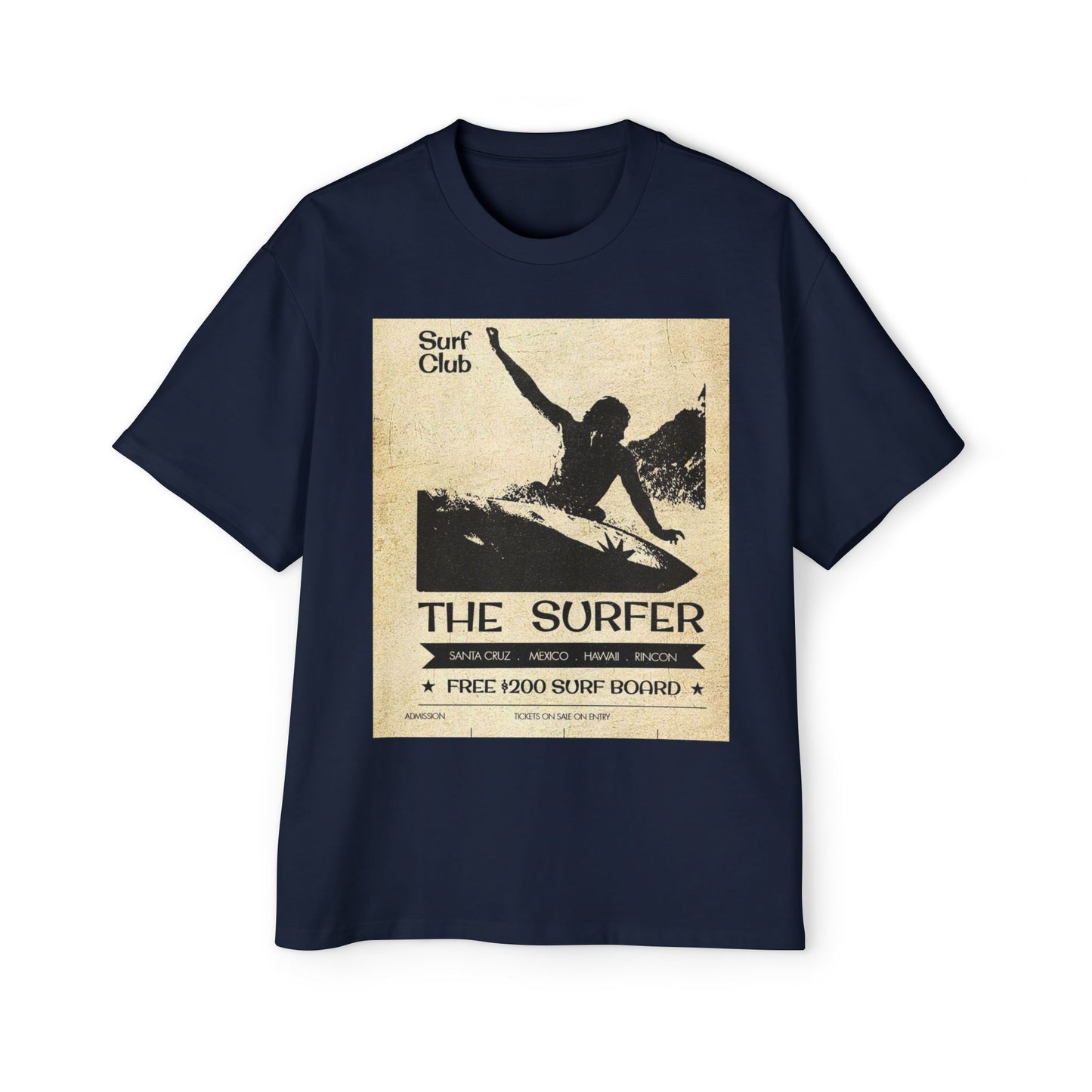 The Surfer Vintage Surf Club Tee — Men's Oversized Surf Graphic T-Shirt